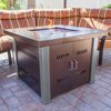 Hiland Outdoor Fire Pit in Hammered Bronze and Stainless Steel GS-F-PCSS